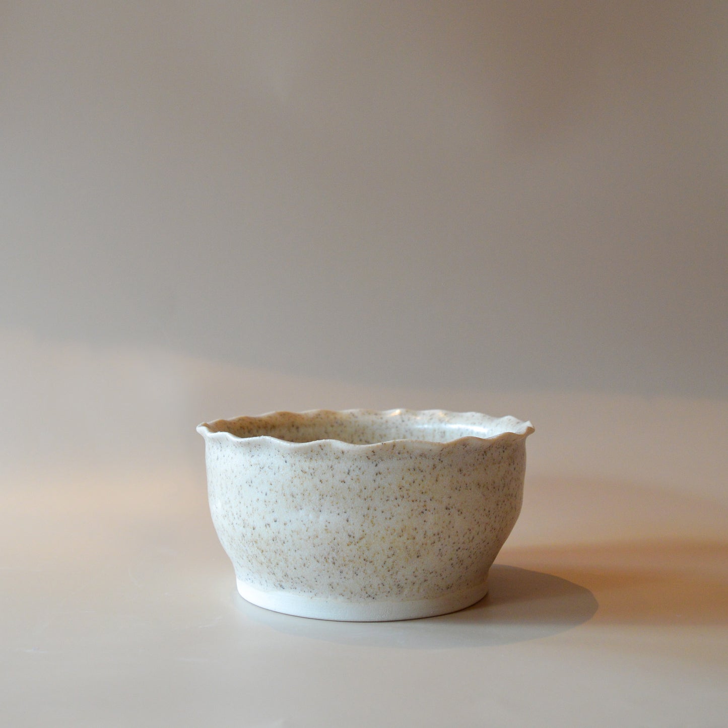 Speckled Ruffle Bowl